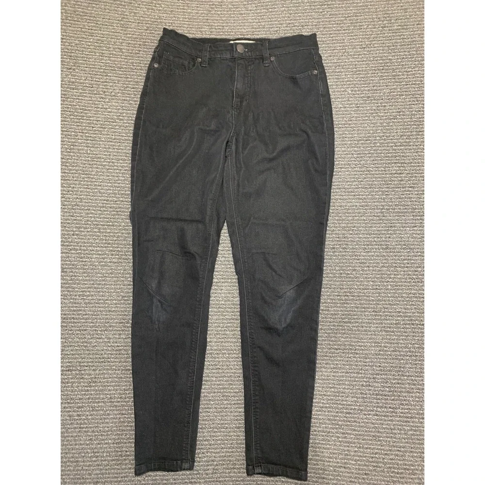 Free People Jasper Blackbird Straight Leg Black Crop Jeans Size 26 OB1051512